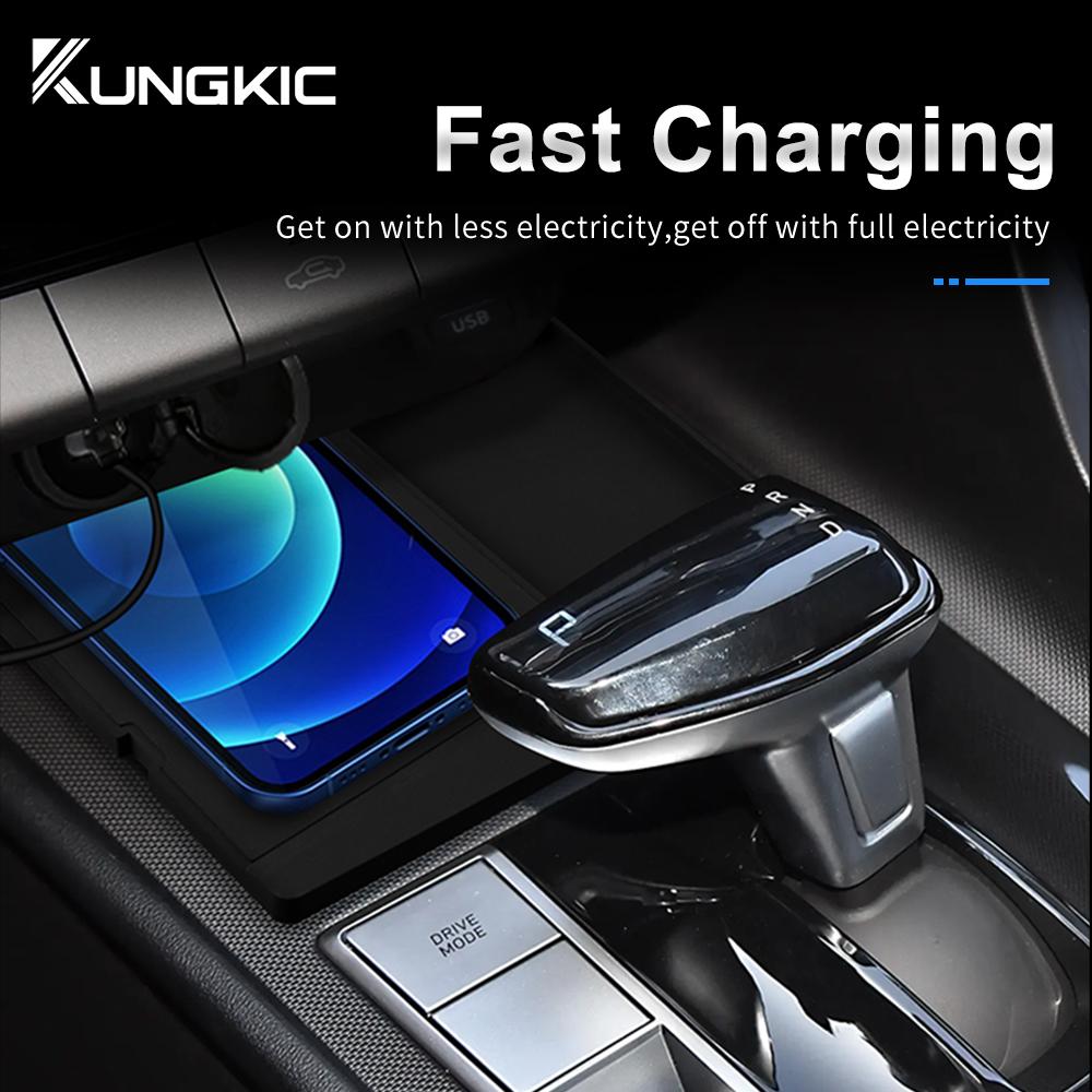 For Hyundai Elantra SEL Avante CN7 2021 2022 2023 2024 15W Car Wireless Charger Mobile Phone Fast Charging Holder PVC Accessory