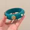 Geometric Resin Bangle: Trendy European-American Fashion Bracelet for Women