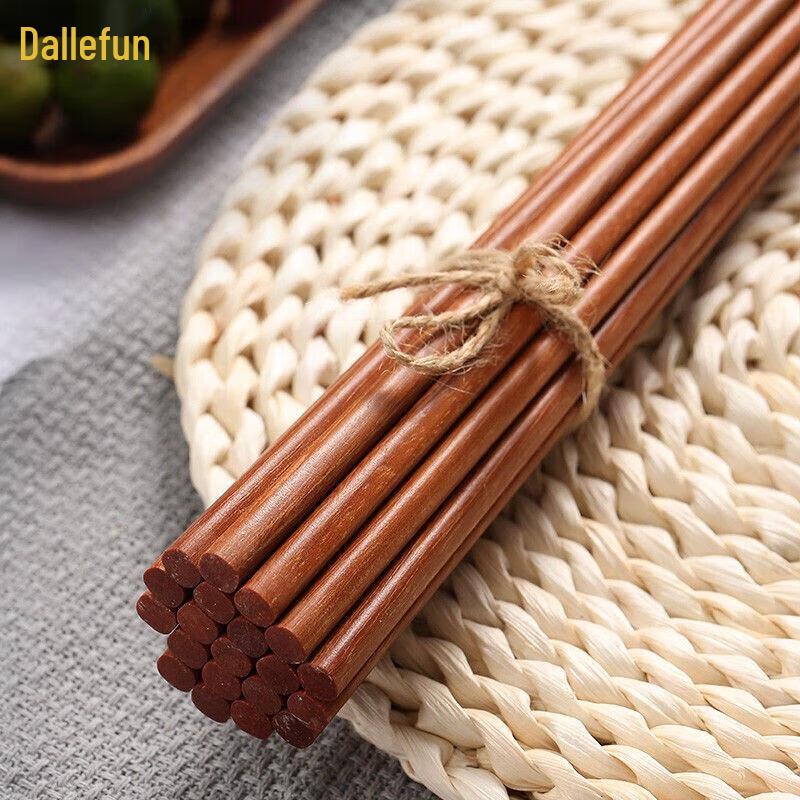 10-Pair Natural Red Sandalwood Chopsticks