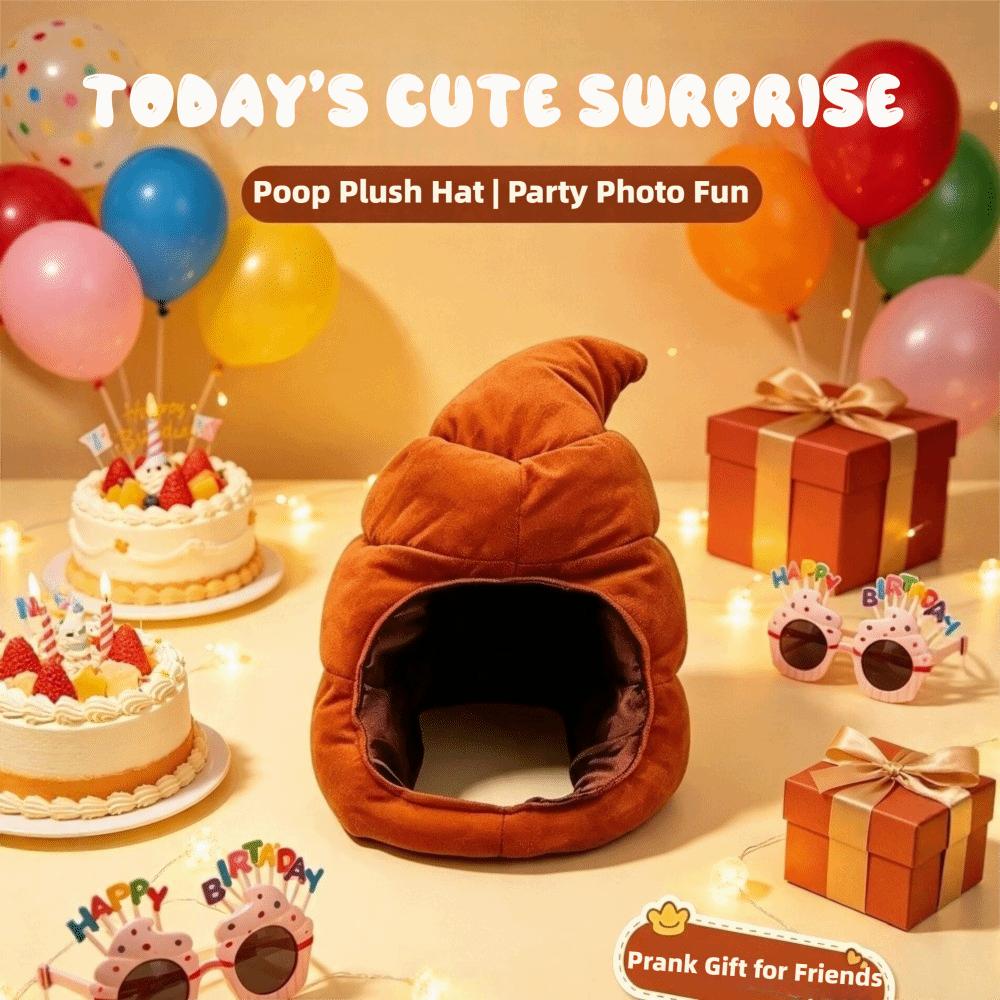Warm Cap Poop Hat Poop Shape Plush Poop Hat Gag Gift Funny Poop Hat  Cosplay