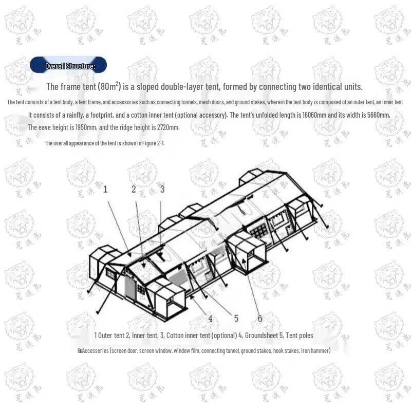Desert Tiger 80 Sqm Frame Tent & Accessories