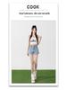 Women's High-Waist Elastic Denim Shorts - Summer Thin, Loose, Three-Quarter Length with Split Hem