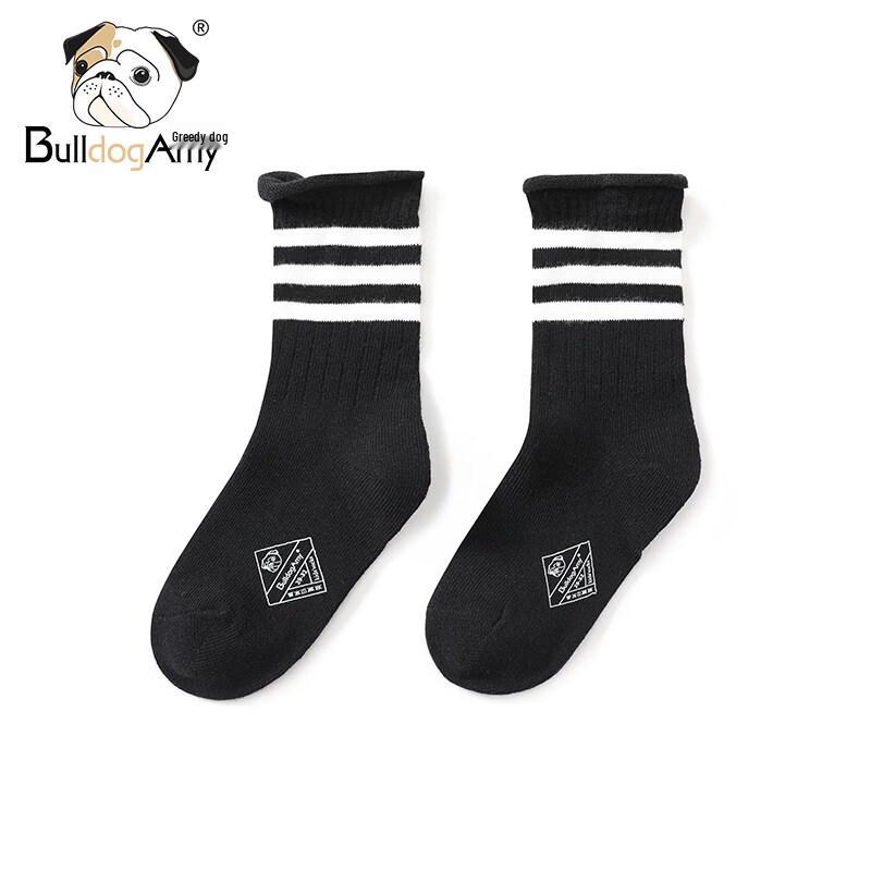 Chanzuigou Unisex Striped Mid-Calf Socks 3-5 Years (S)