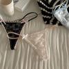 Transparent Underwear for Women Bow Panties Mesh Lace Briefs Sweet Flower Lace Thong  Girl