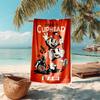 Personalized customized proof beach towel with Cuphead pattern - soft, absorbent, quick-drying, perfect swimming, camping&bathing