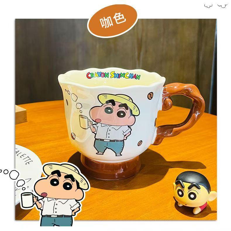 Crayon Xiaoxin Ceramic Mug Tall Coffee Cup Cute Water Cup High Value Office Breakfast Cup