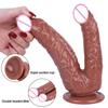 Double Dildos Female Masturbation Double Penetration Both Vagina and Anus Big Penis with Suction Cup Sex Toy Strap On Two Dildo