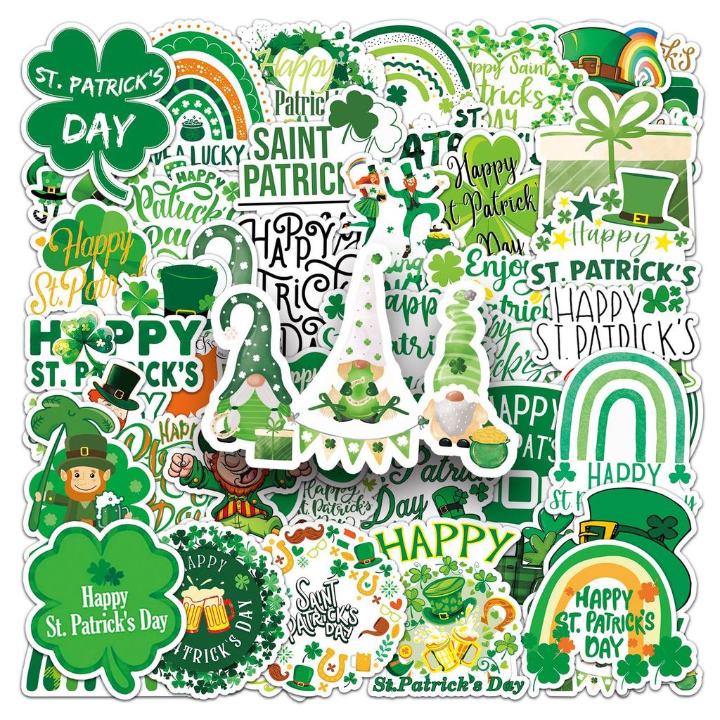 50 St. Patrick's Day Graffiti Stickers Personalized Foreign Festival Decoration Water Cup Computer Stickers