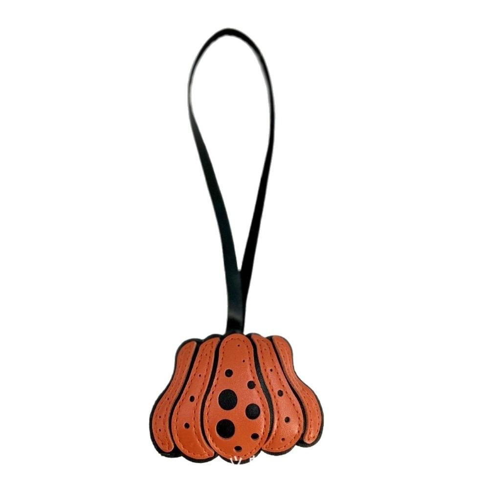 Polka Dot Pumpkin Keychain Solid Color Beg Accessories Gift Halloween Bag Pendant Bag Charm