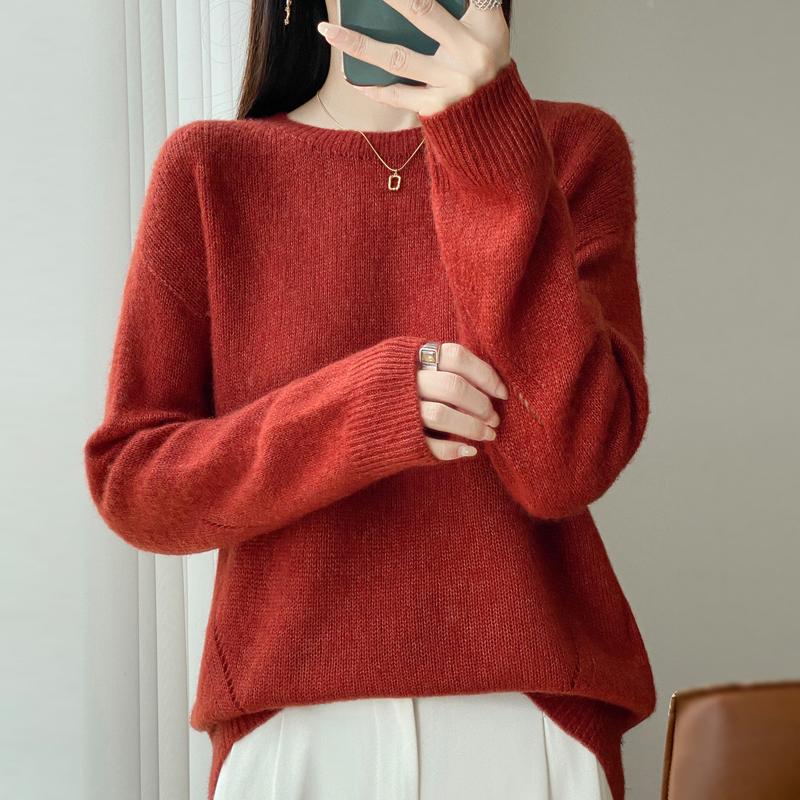 

QingHe Cashmere Женский кардиган из 30% кашемира - Мягкий и теплый свитер из шерстяной смеси M