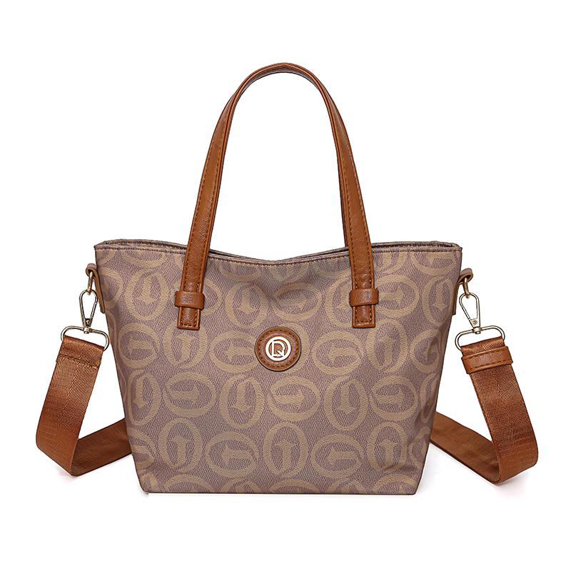 Commuter Retro Large Capacity Tote Bag Print Women's Crossbody Handbag