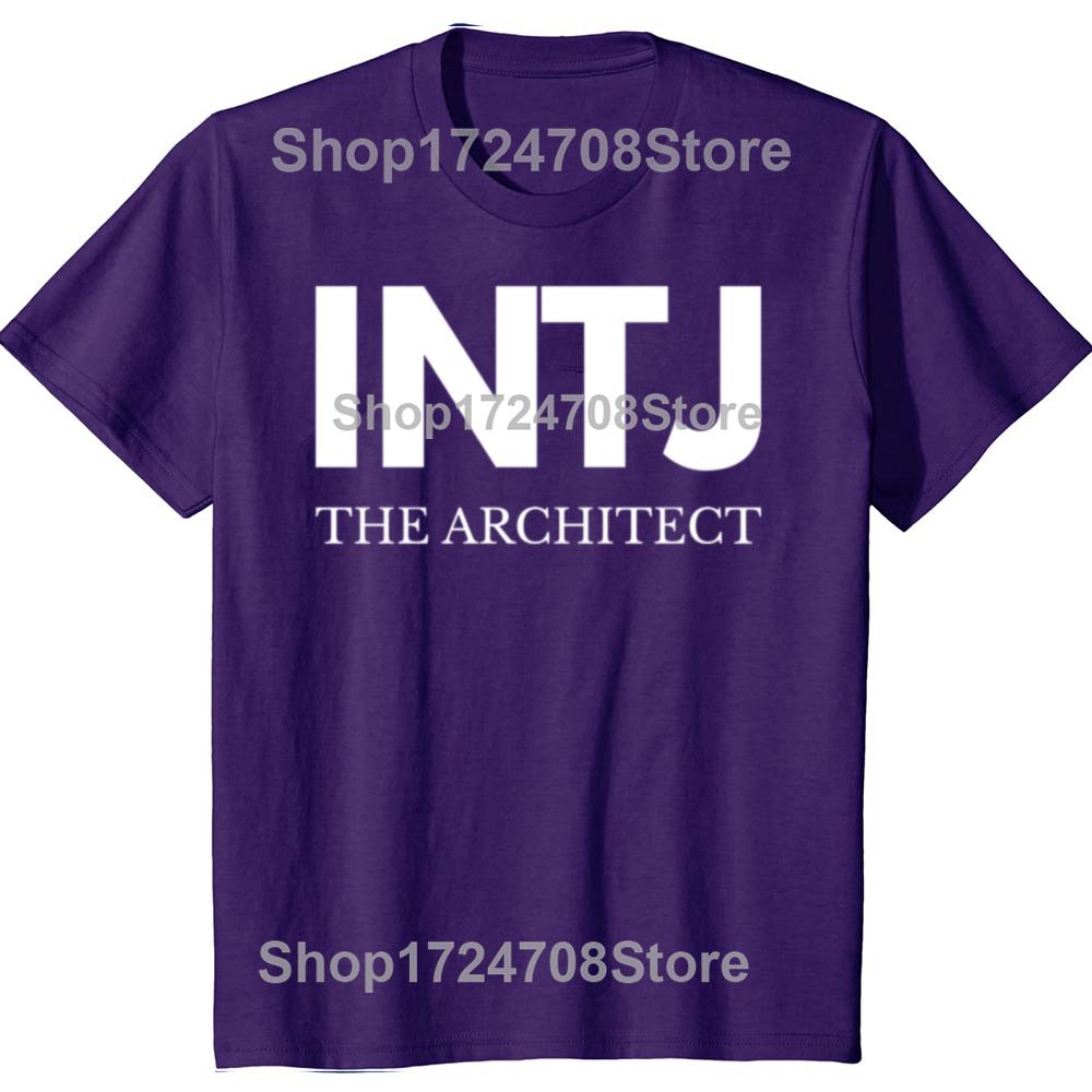 Funny INTJ The Architect Graphic T-shirts Men Women's Fashion Casual Tshirt 100% Cotton Loose Oversized Architecture T Shirt