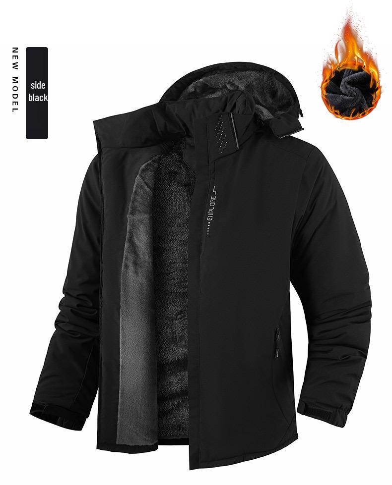 Men's Winter Plus-Size Cotton Jacket: Thick, Warm, Windproof, Waterproof, for Outdoor Activities
