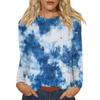 Women's Fashion Casual Round Neck Long Sleeve Printed T-shirt Top