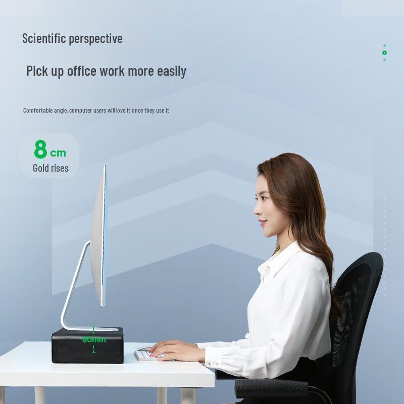 llano Q5 Adjustable Monitor Stand with Storage Drawer