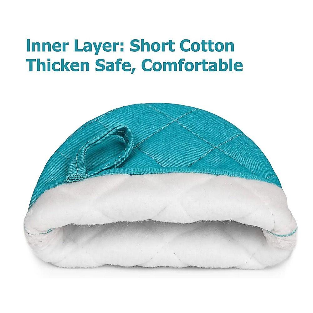 Heat Resistant Short Oven Gloves Non-slip Kitchen Microwave Mittens  Kitchen Accessories