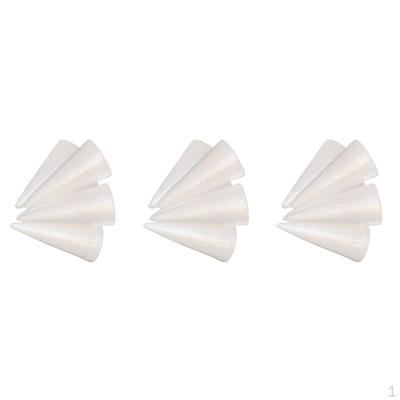 15set Ornaments Cone-shaped Polystyrene Foam For Craft Making