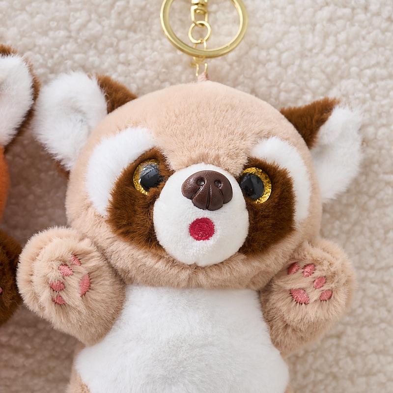 Entzückender Waschbär & Panda Plüsch Schlüsselanhänger Anhänger Spielzeug Geschenk