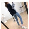 Autumn Winter Loose Casual Irregular Patchwork Buttons Sweater Women All-match Bottomed Knitting Pullover Top