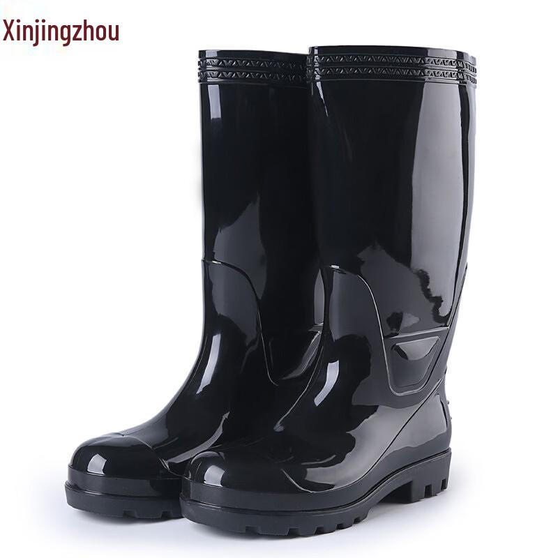 

Xinjingzhou Men s High-Top Steel Toe Safety Rain Boots 37