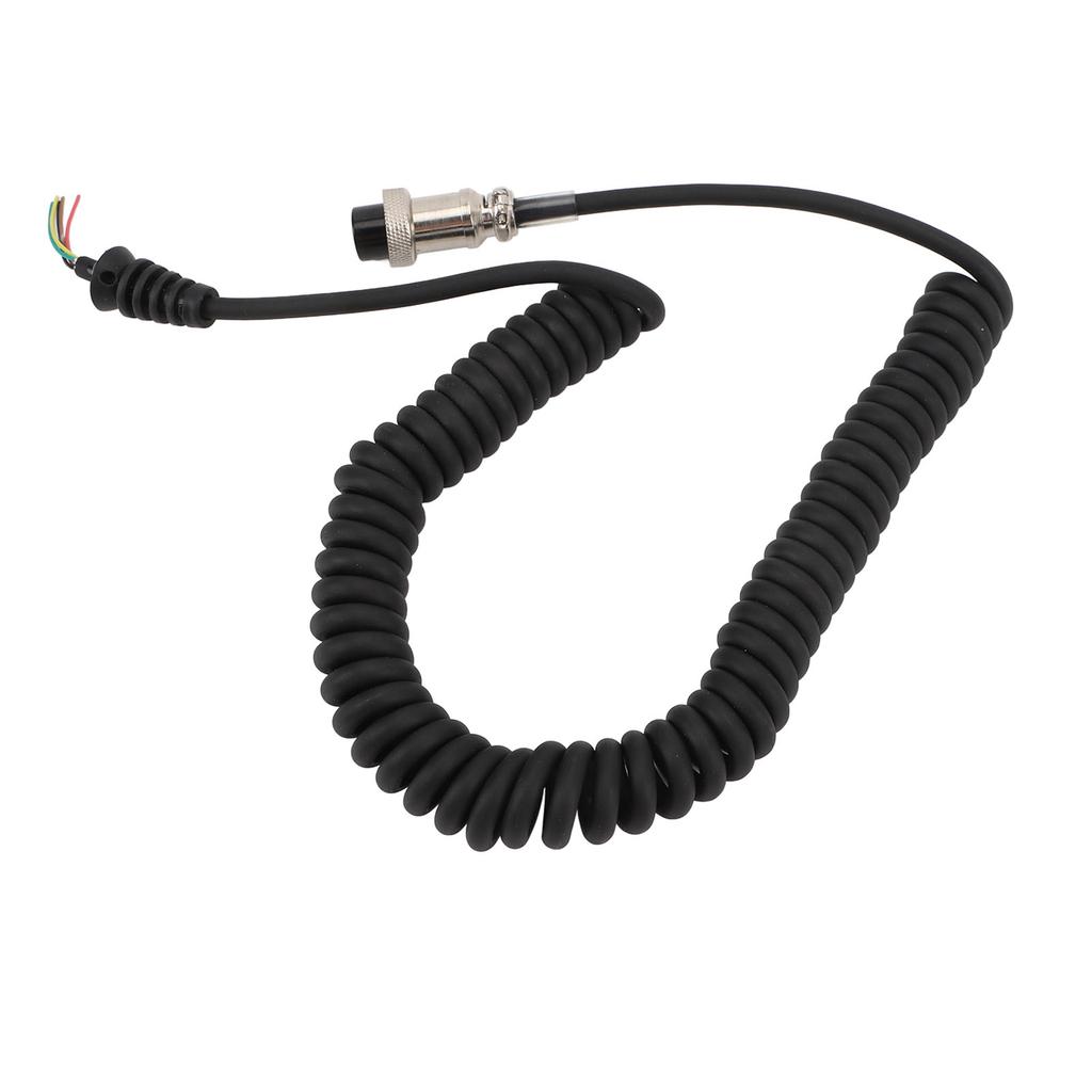 8Pin Speaker Mic Cable Radio Hand Microphone Coiled Cord Replacement Accessories for ICOM Radio