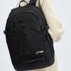 Li Ning Training Series Reflective Design Letter Print Logo Polyester Backpack Unisex Backpack Black ABSR096-1