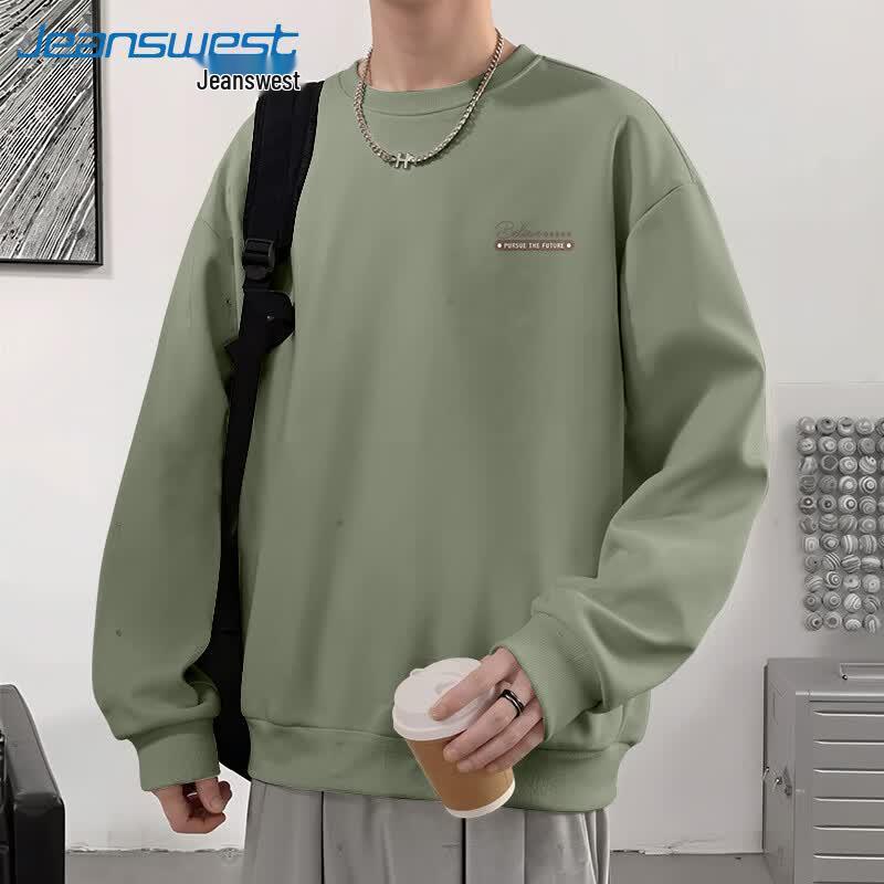 Jeanswest Men's Heavyweight Printed Round Neck Sweatshirt