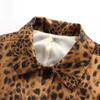 Spring and Autumn New Women's Fashion Leopard Print Coat Long Sleeves Hidden Buckle Lapel Overcoat Pocket Vintage Street Windbreaker