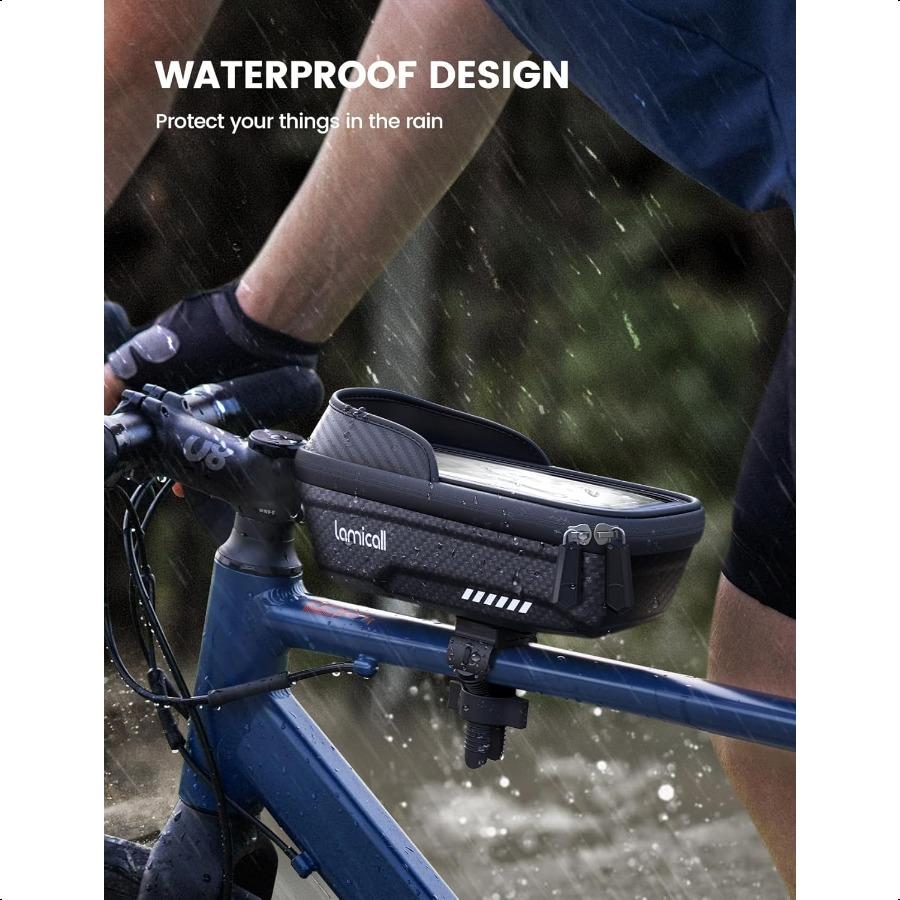 

Lamicall Водонепроницаемая сумка на раму велосипеда [1 сек. выпуск] [2 в 1] Сумка для телефона на велосипед Держатель для телефона на велосипед Крепление Сумка на верхнюю трубу велосипеда Велосипедный По United States