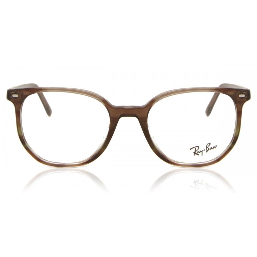 

Ray Ban Rx5397 Elliot 8255 Unisex Eyeglasses Transparent Green Brown Stripes/50-19-145