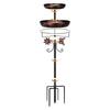 Metal Garden Bird Bath Feeder Wear Resistant Construction Five Foot Stand for Enhances Stability Easy to Cleaning