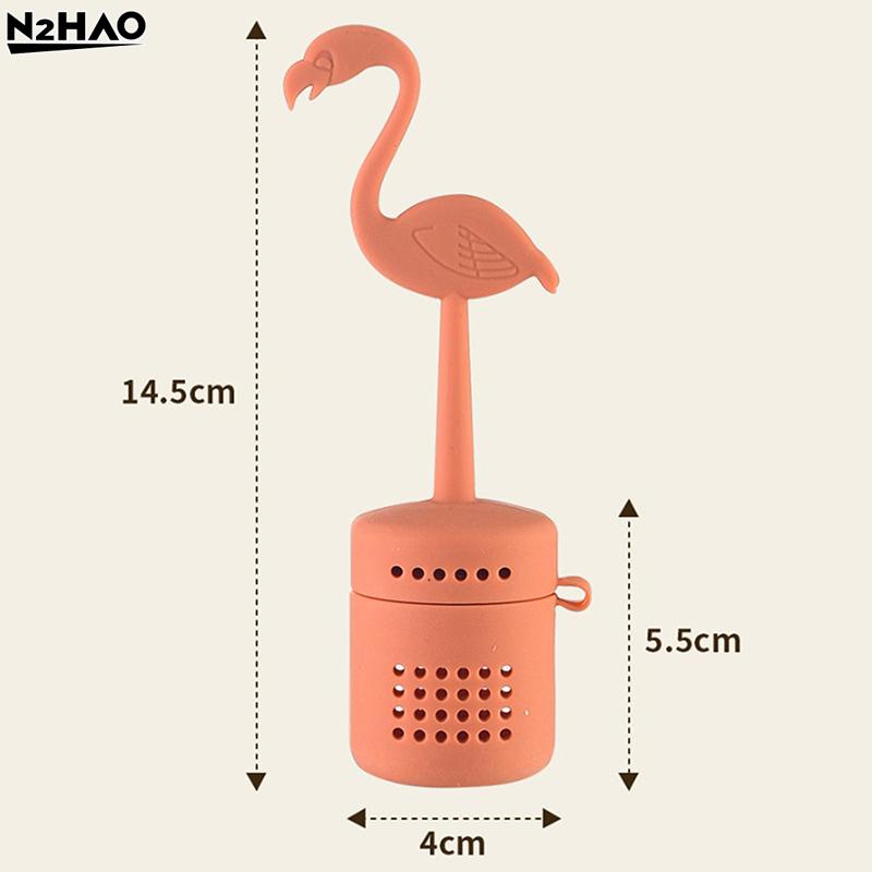 1pc Flamingo-shaped Silicone Tea Maker, Tea Strainer, Coffee Filter, Multi-functional Coffee Spice Filter