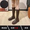 Classic versatile small man inner height-increasing knight boots for women, new thick-soled but knee-length boots for women in autumn and winter 2025