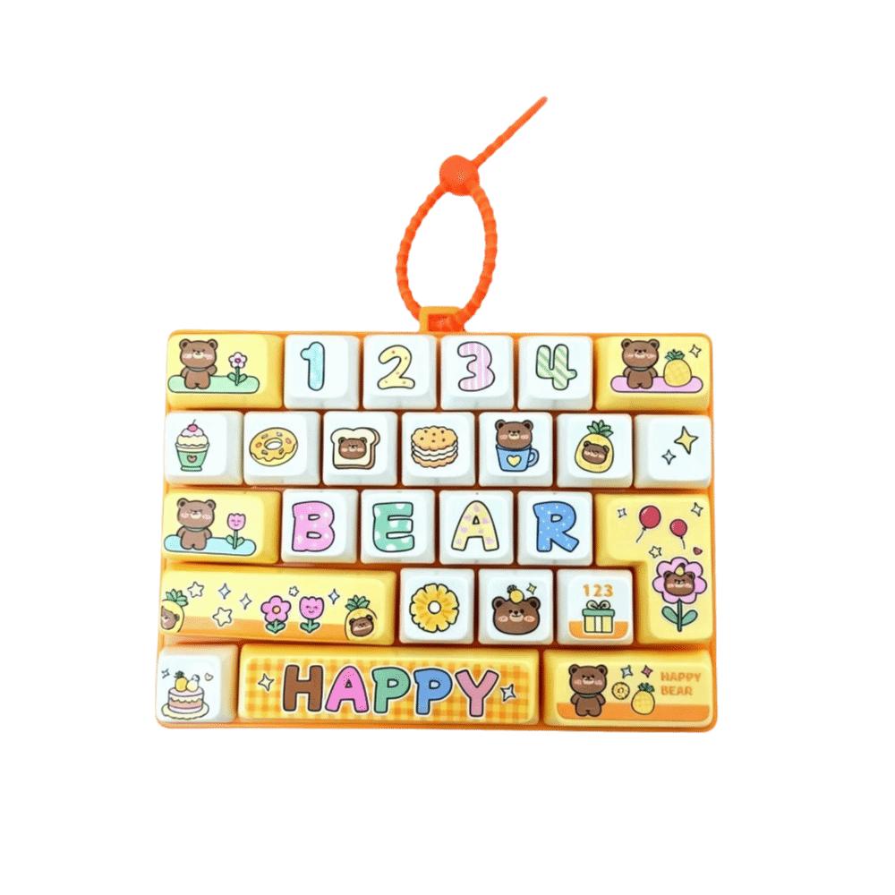Cute Design Decompression Button Toy Creative Style Keyboard Keychain Accessories Gift