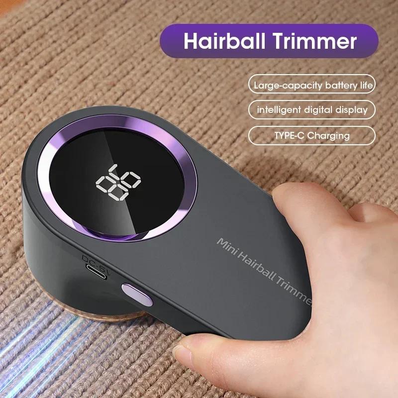 Lint Remover Fabric Trimmer Shaver Rechargeable with Digital Display Portable Lint Shaver for Clothes Sweater Couch Blanket