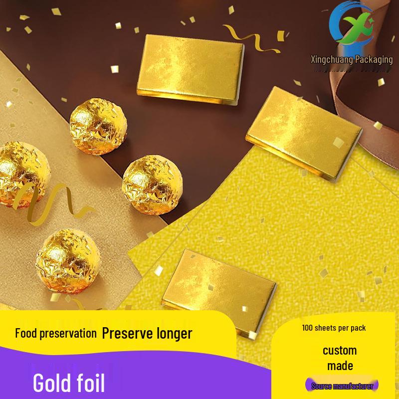 

Available Now - Gold/Aluminum Foil Paper for Wrapping Sesame Balls, Chocolate, Pu er Tea, Xiao Qing Gan, Tuocha, and More. Orange texture