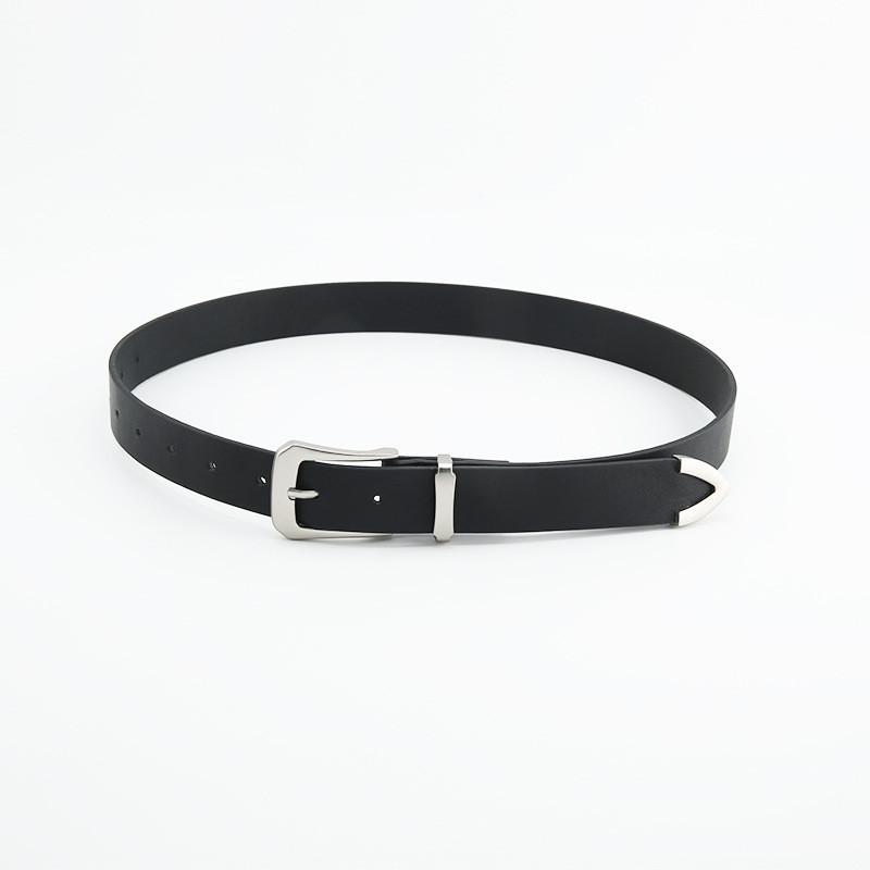 Vintage Women's Belt New Casual Leather Belt Retro Simple Match Denim Belt Ins Wind Black In Stock