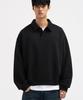 Under Off Daily Button Collar Sweatshirt Black