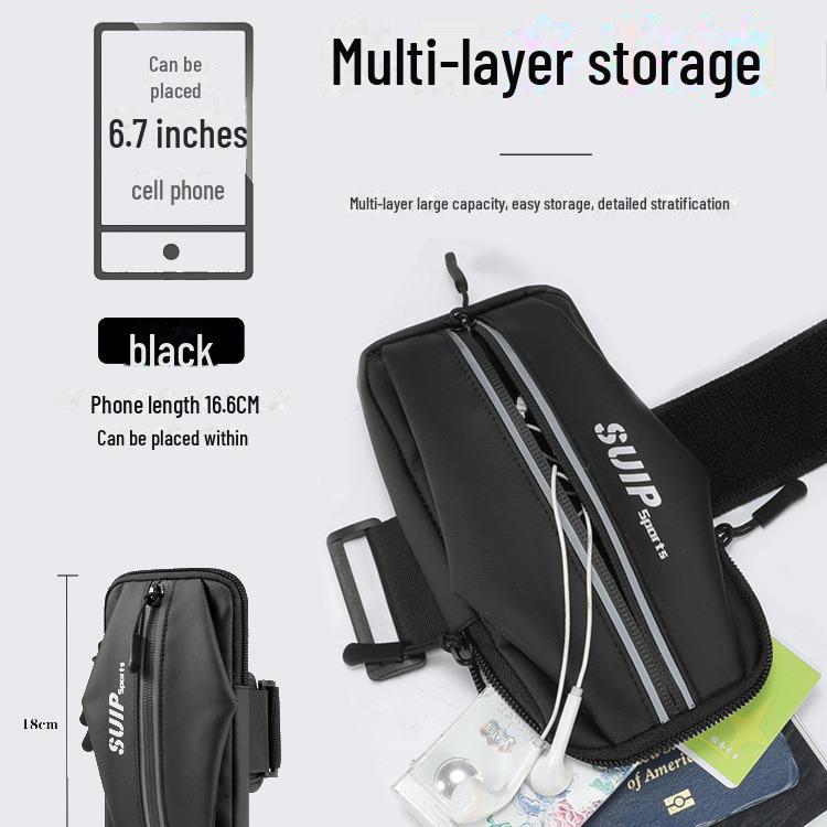 Reflective Waterproof Sports Arm Band for Smartphones - Unisex Running and Cycling Fitness Accessory