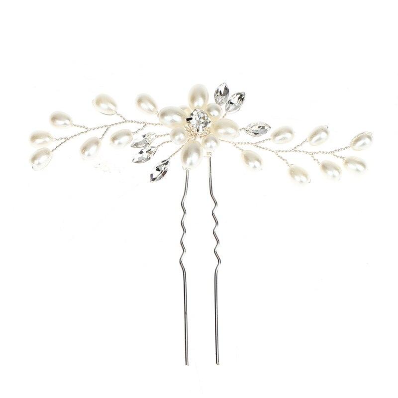 Buy 1Pcs Pearl Clip Vintage Pins Silver Gold Bride Head Piece Flower