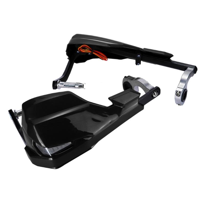 Universal Motorcycle Handlebar LED Running Light Handguard Kit with Aluminum Frame for Off Road Riding Protection