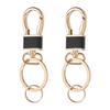 Set of 2 Metal Key Keyring Swivel Leather Keychain Buckles for Car Gold [uxcell] Keychains, Clips, Hooks, Holders, Organizers, Buckles, Accessories,