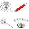 Hand Push Rotary Whisk Blender, Stainless Steel Semi-automatic Egg Whisk - 30cm