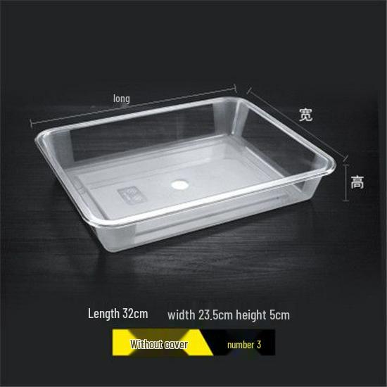 Transparent Acrylic Rectangular Cold Dish Display Tray for Spicy Hot Pot and Vegetables