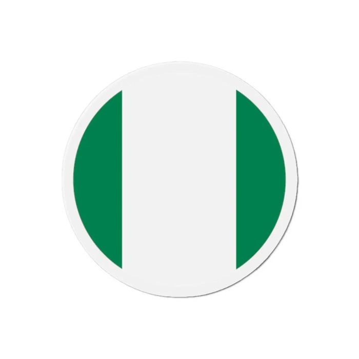 Aimant Rond - Nigeria - 9 Cm - 50 Pièces - Multicolore - Résine Synthétique - Mixte