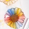 Sunflowers Pattern Glass Serving Tray With Multiple Color Great For Displaying Snacks Fruits And Dessert At Gatherings