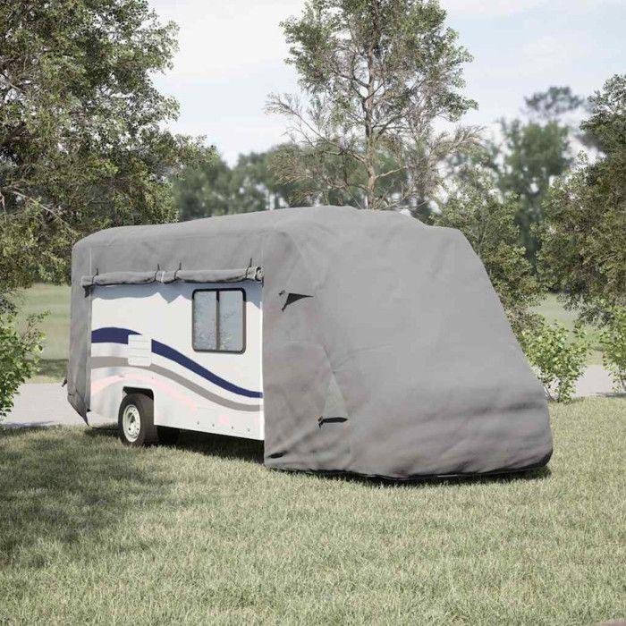 Housses de camping car gris 660x235x275 cm tissu non tissé