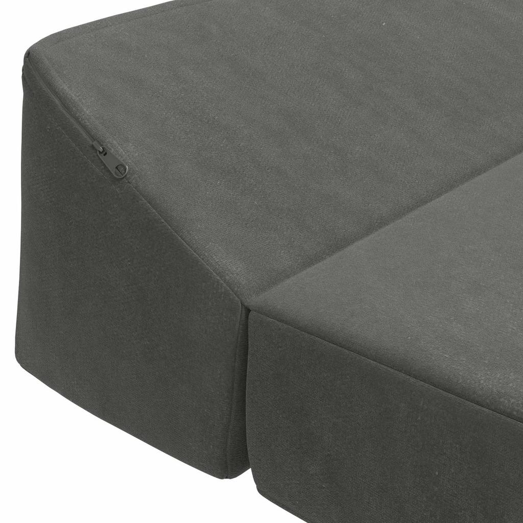 Folding Sofa Bed Dark Grey 120 x 60 x 49 cm Fabric
