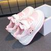 Dziewczęce białe sneakersy z niską cholewką Buty sportowe dla małych dziewczynek Modne i wszechstronne sneakersy