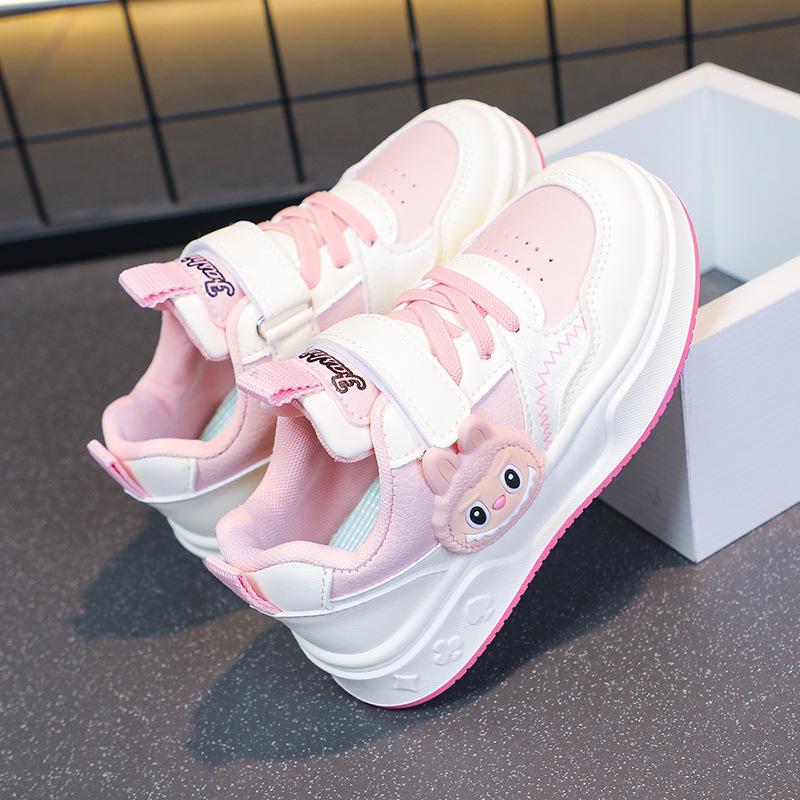 Dziewczęce białe sneakersy z niską cholewką Buty sportowe dla małych dziewczynek Modne i wszechstronne sneakersy